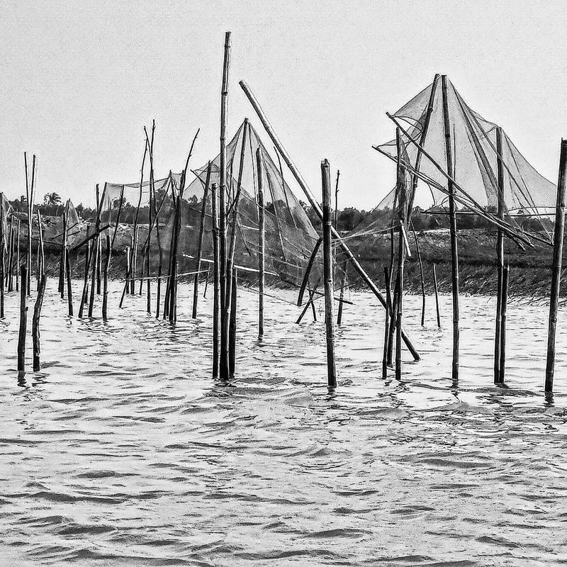 Fishing Nets at Low Tide