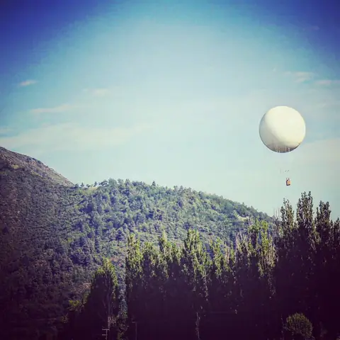 Balloon Above the Trees, Kashmir, India