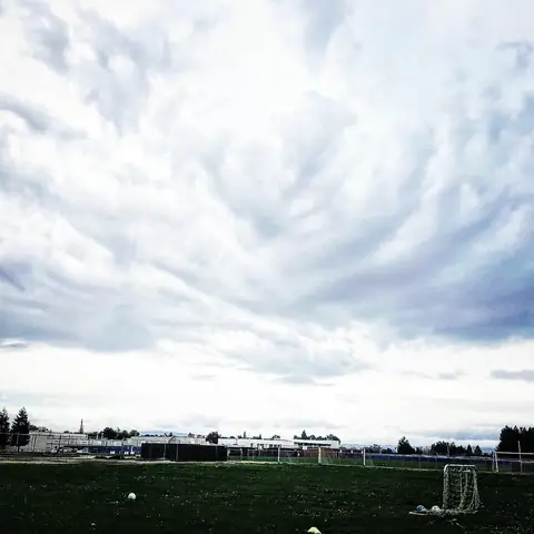 Weather over Empty Pitch, California, USA