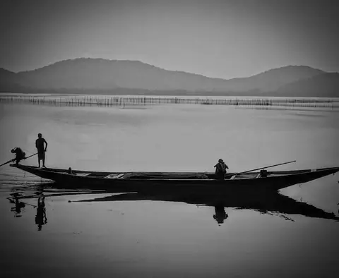 Dawn Fishermen, Chilika, Odisha