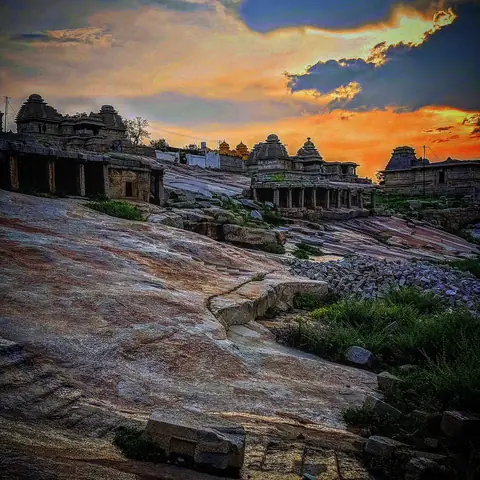 Ruins at Dusk, Hampi, Karnataka