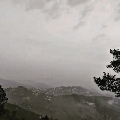 Hill Town in Cloud, Shimla, Himachal Pradesh