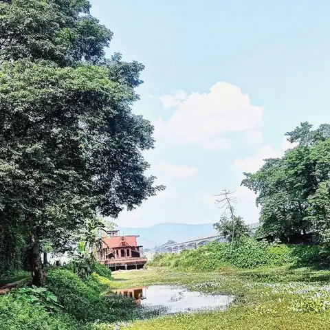 Red Boat, Still Water, Northeast India